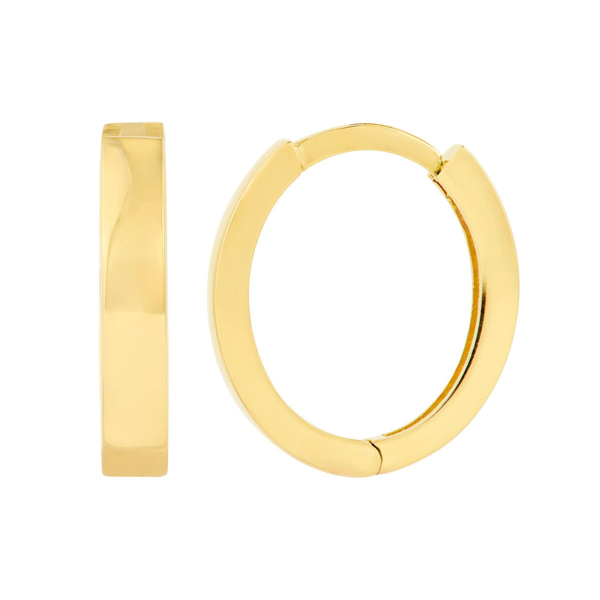 Birmingham Jewelry - 14K Yellow Gold 2.00mm Oval Hoop Earrings - Birmingham Jewelry