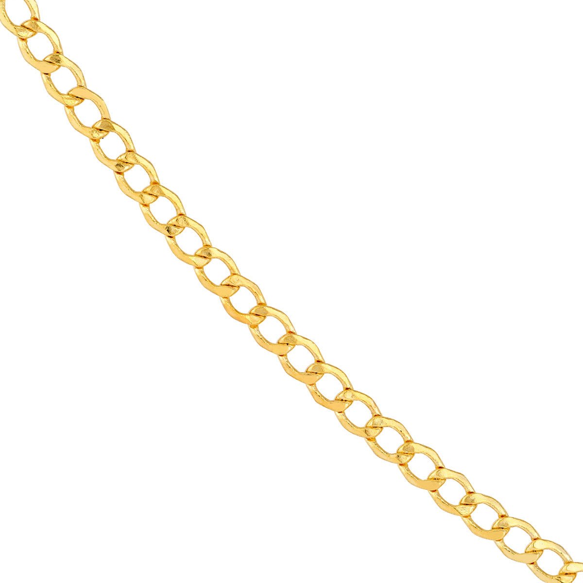 Birmingham Jewelry - 14K Yellow Gold 2.25mm Hollow Curb Chain - Birmingham Jewelry