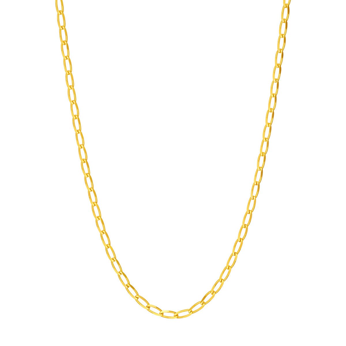 Birmingham Jewelry - 14K Yellow Gold 2.25mm Long Link Curb Chain - Birmingham Jewelry