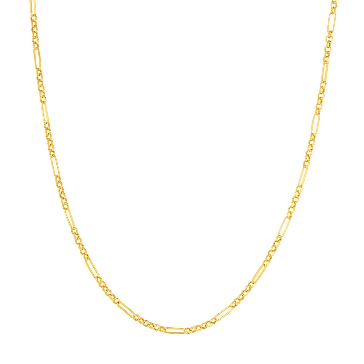Birmingham Jewelry - 14K Yellow Gold 2.80mm 6+1 Rolo Chain - Birmingham Jewelry