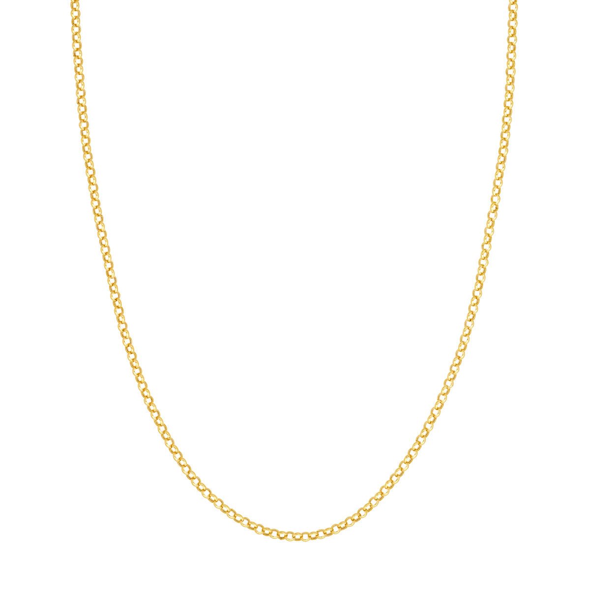Birmingham Jewelry - 14K Yellow Gold 2.80mm Hollow Rolo Chain - Birmingham Jewelry
