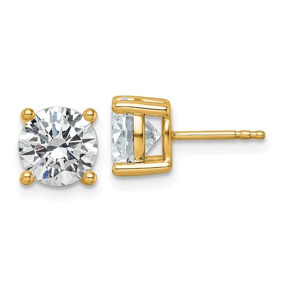 Birmingham Jewelry - 14K Yellow Gold 3.00ct Round Lab Grown Diamond Studs - Birmingham Jewelry