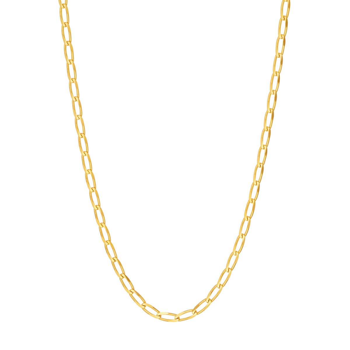 Birmingham Jewelry - 14K Yellow Gold 3.00mm Long Link Curb Chain - Birmingham Jewelry