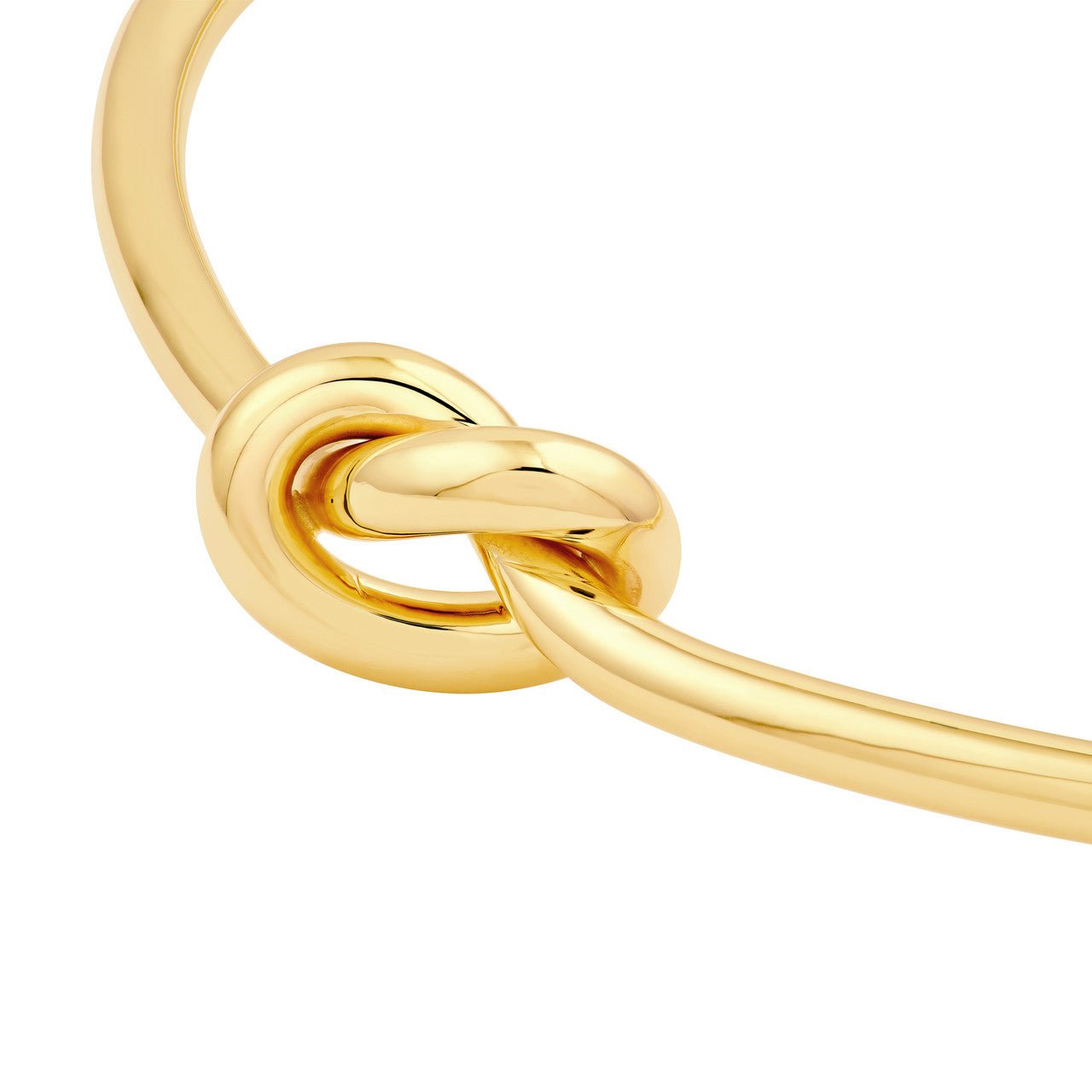 Birmingham Jewelry - 14K Yellow Gold 3.00mm Love Knot Tube Bangle - Birmingham Jewelry