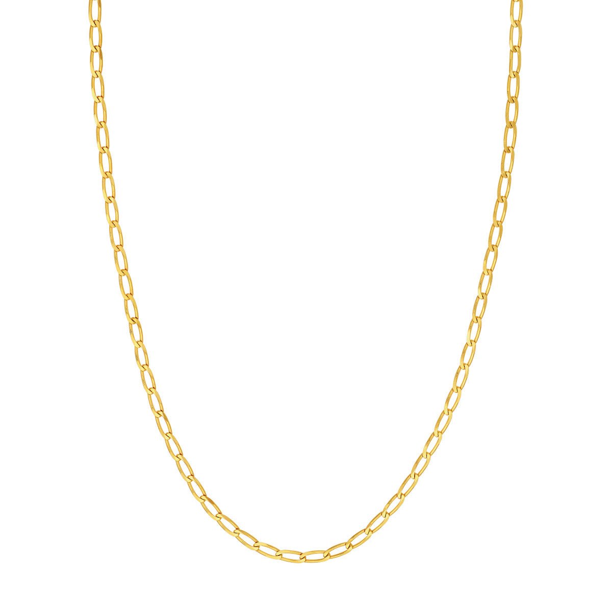 Birmingham Jewelry - 14K Yellow Gold 3.80mm Long Link Curb Chain - Birmingham Jewelry