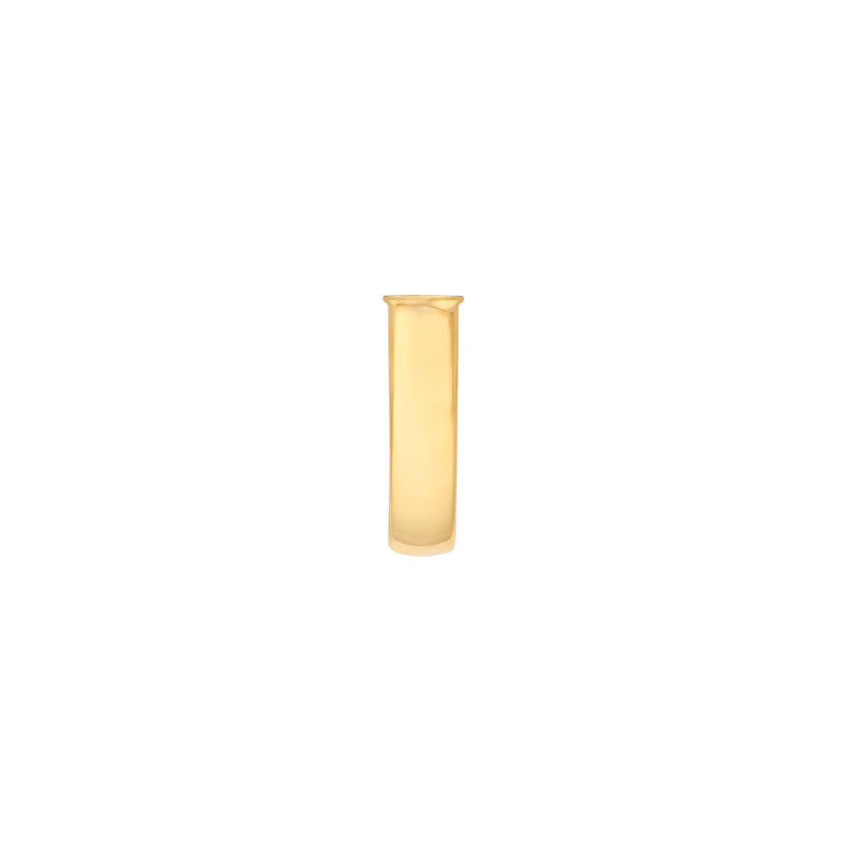 Birmingham Jewelry - 14K Yellow Gold 4.00mm Oval Tube J Hoop Earrings - Birmingham Jewelry