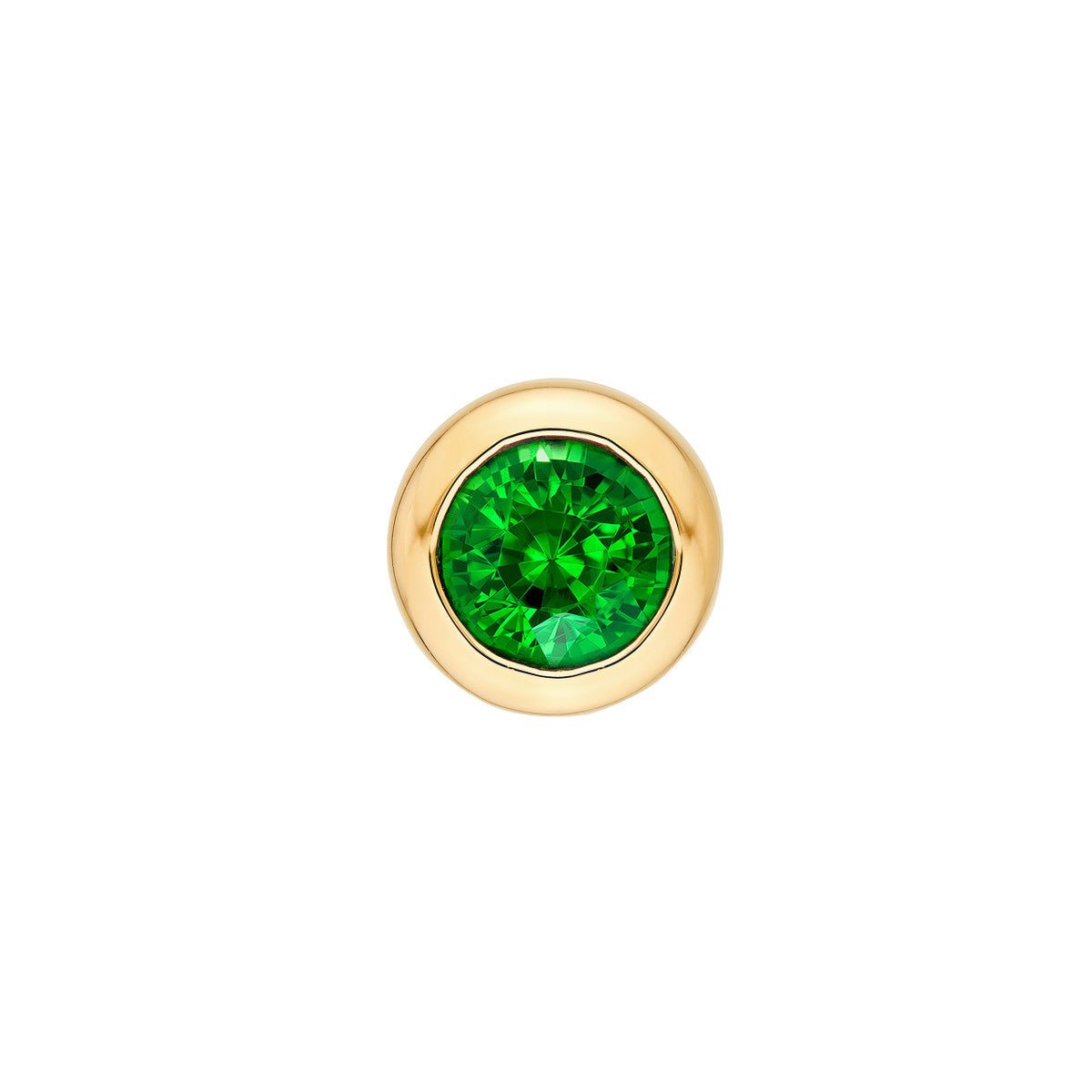 Birmingham Jewelry - 14K Yellow Gold 4.00mm Round Tsavorite Stud Earrings - Birmingham Jewelry