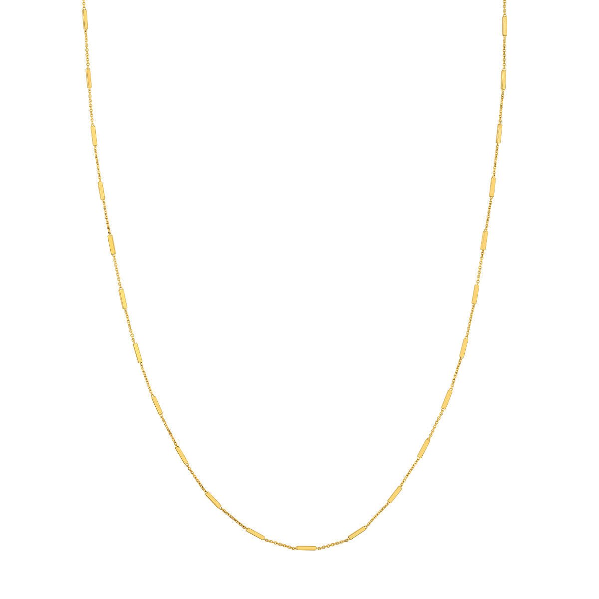 14K Yellow Gold Bar Station Cable Chain Birmingham Jewelry Gold Chain Birmingham Jewelry