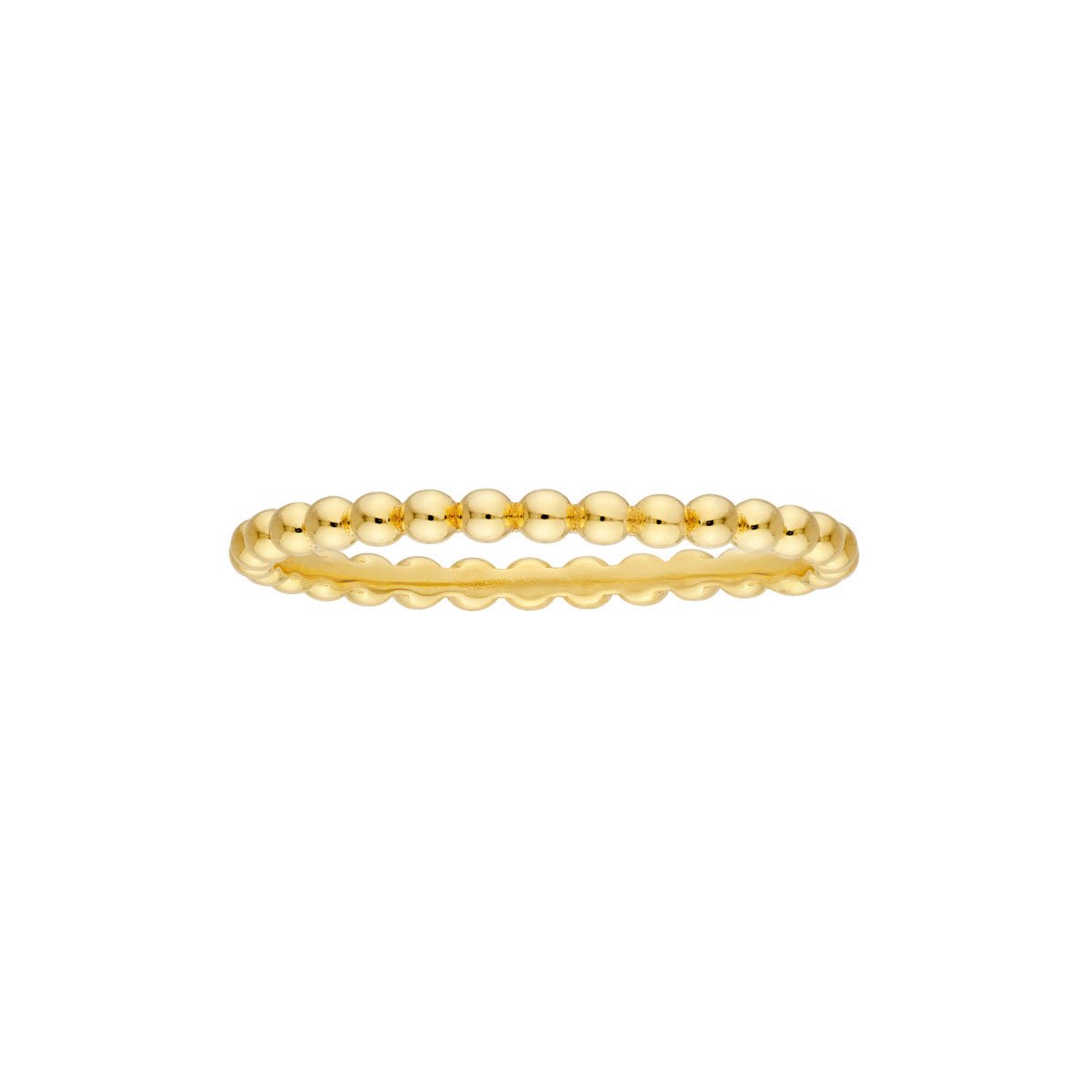 Birmingham Jewelry - 14K Yellow Gold Beaded Stackable Ring - Birmingham Jewelry
