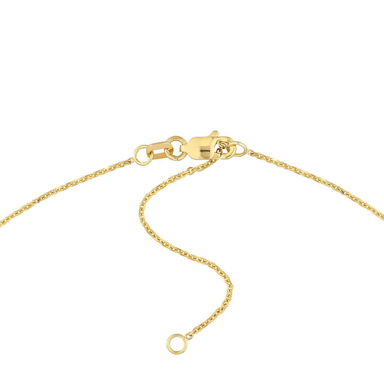 Birmingham Jewelry - 14K Yellow Gold Block Lined Initial with Diamond Necklace - Birmingham Jewelry