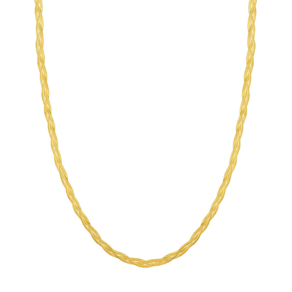 Birmingham Jewelry - 14K Yellow Gold Braided Herringbone Chain - Birmingham Jewelry