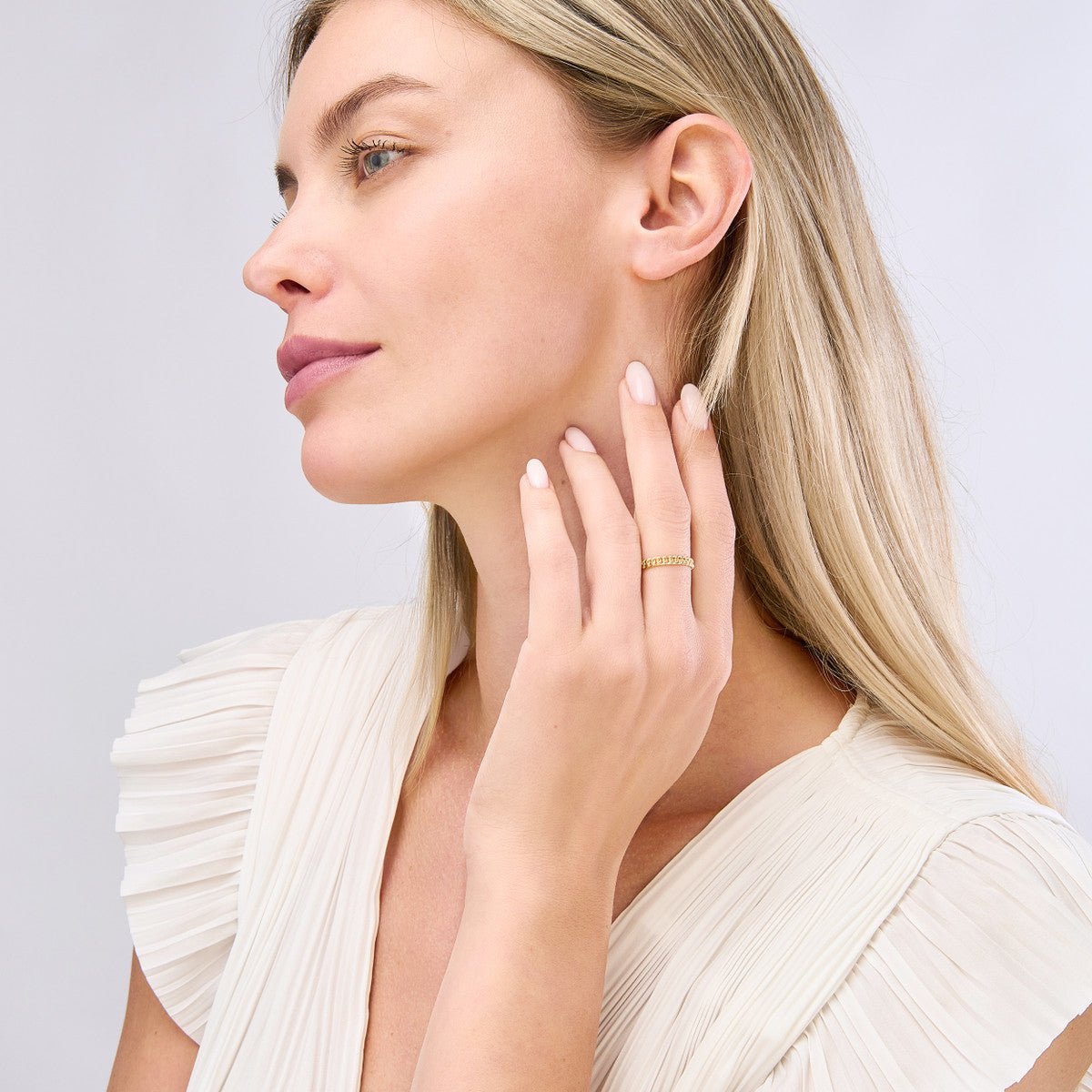 14K Yellow Gold Curb Chain Design Ring Birmingham Jewelry Ring Birmingham Jewelry