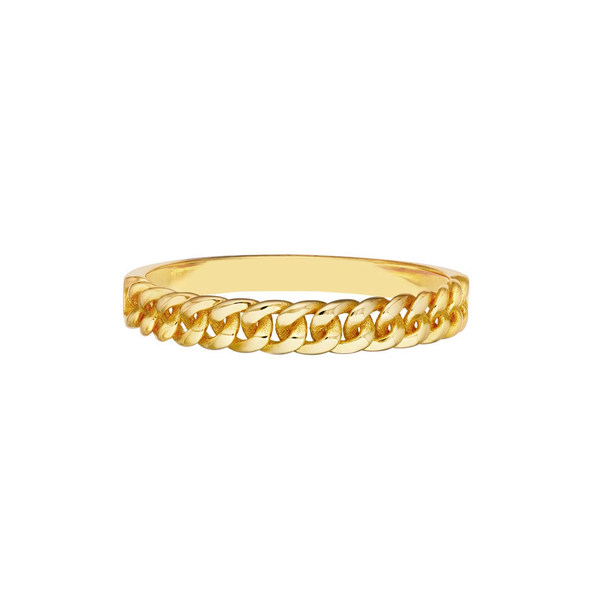 14K Yellow Gold Curb Chain Design Ring Birmingham Jewelry Ring Birmingham Jewelry