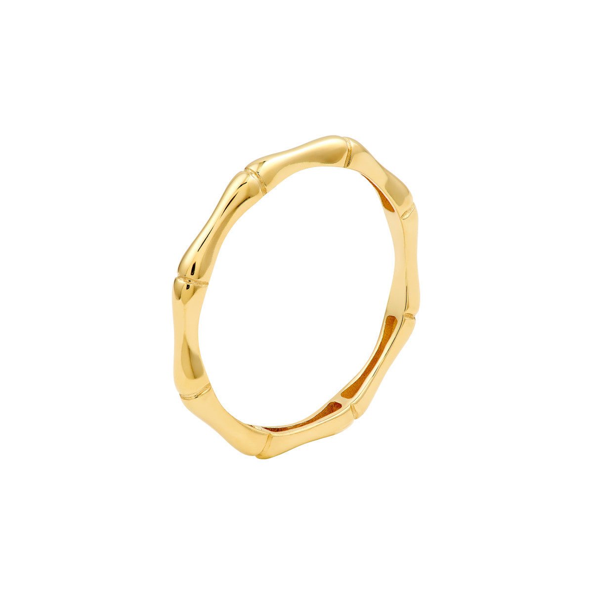 Birmingham Jewelry - 14K Yellow Gold Dainty Bamboo Band - Birmingham Jewelry