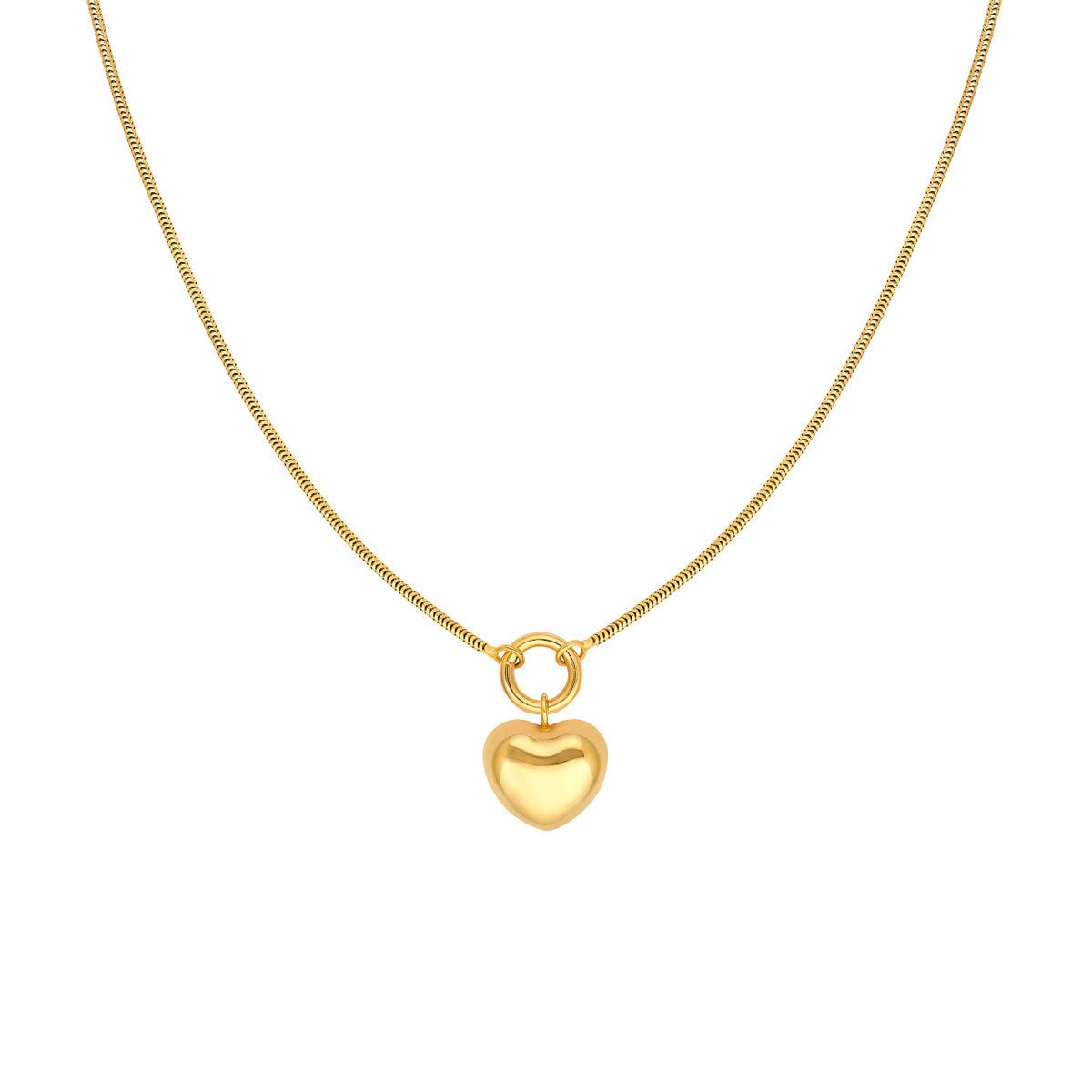 Birmingham Jewelry - 14K Yellow Gold Dangle Heart Necklace - Birmingham Jewelry