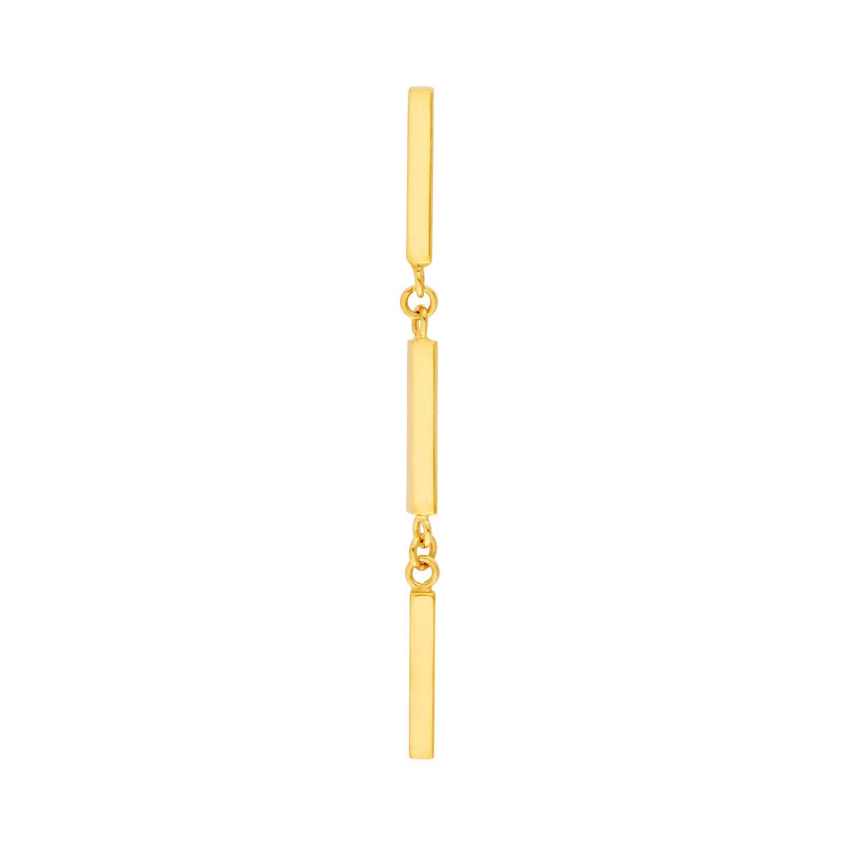 Birmingham Jewelry - 14K Yellow Gold Dangle Square Bar Earrings - Birmingham Jewelry