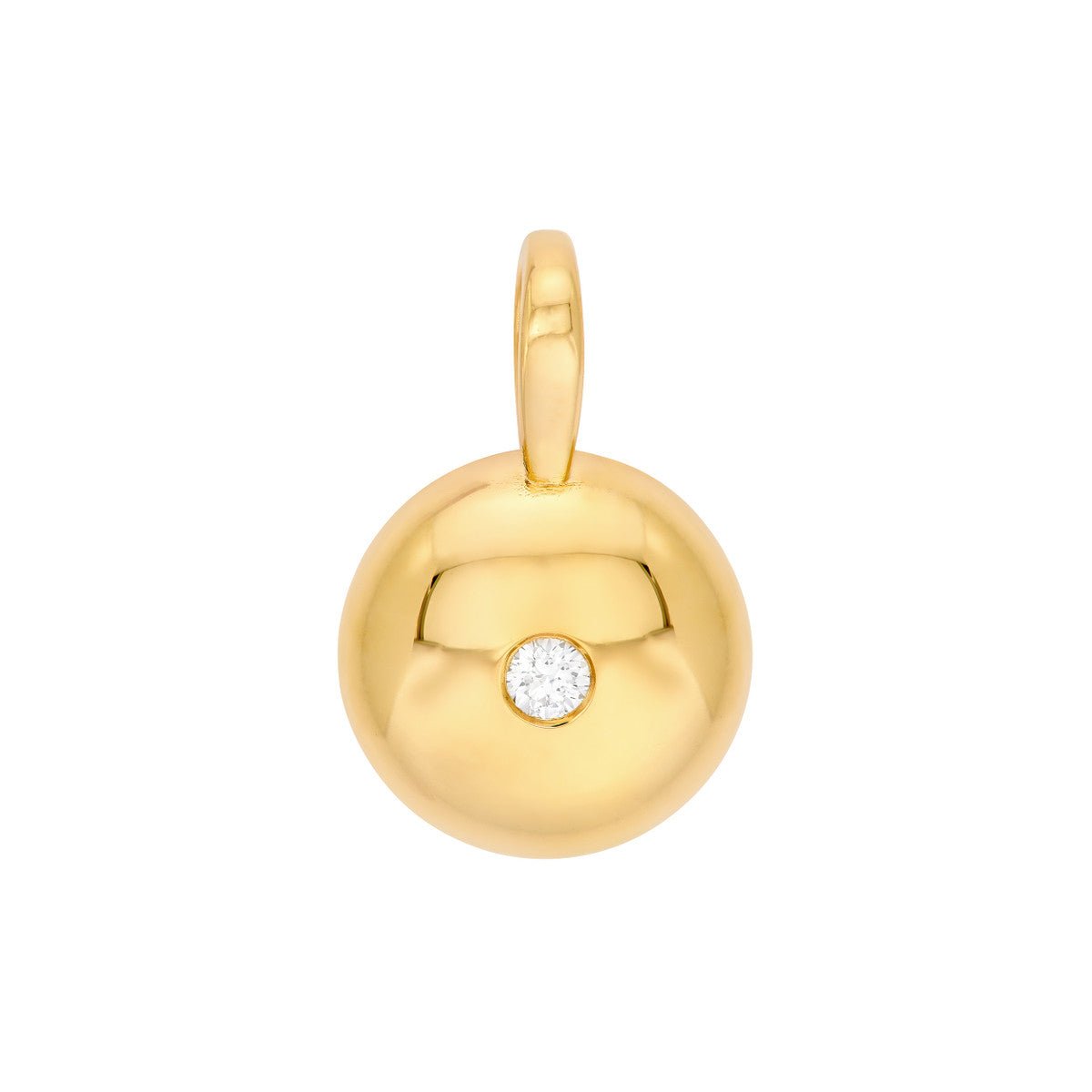 Birmingham Jewelry - 14K Yellow Gold Diamond Disc Pendant - Birmingham Jewelry