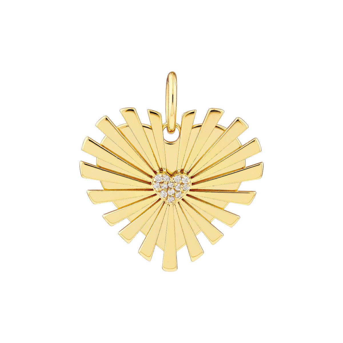 Birmingham Jewelry - 14K Yellow Gold Diamond Radiant Heart Charm - Birmingham Jewelry