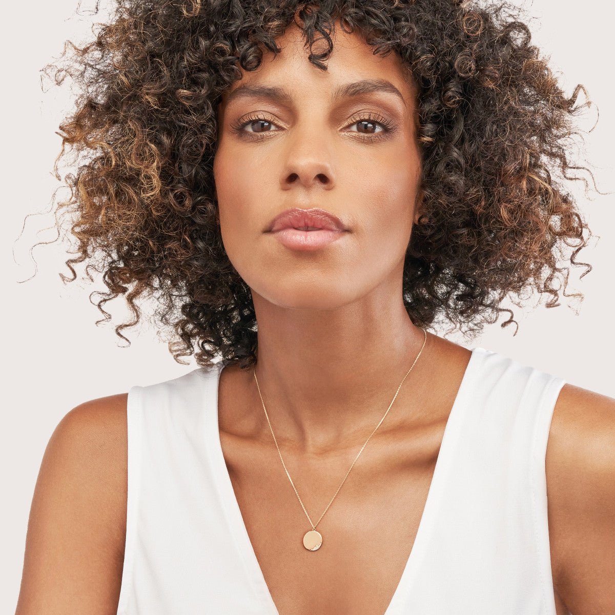 Birmingham Jewelry - 14K Yellow Gold Diamond Wave Medallion Necklace - Birmingham Jewelry