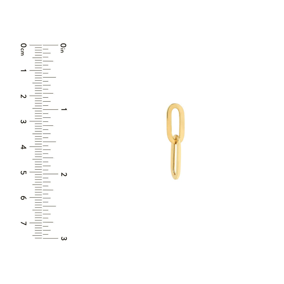 Birmingham Jewelry - 14K Yellow Gold Double Flat Oval Link Dangle Earrings - Birmingham Jewelry