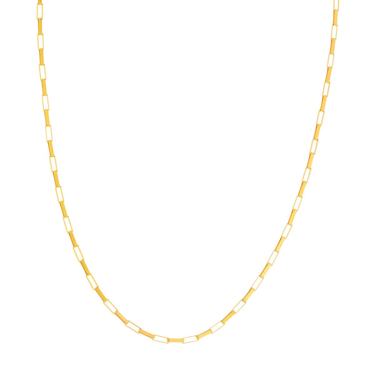Birmingham Jewelry - 14K Yellow Gold Fancy Long Link Box Chain - Birmingham Jewelry