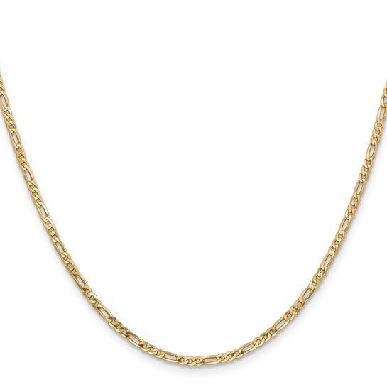 Birmingham Jewelry - 14K Yellow Gold Flat Figaro Chain - Birmingham Jewelry
