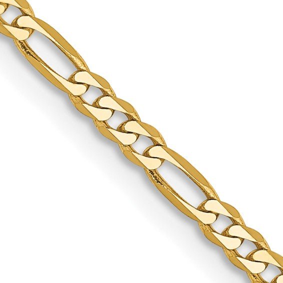 Birmingham Jewelry - 14K Yellow Gold Flat Figaro Chain - Birmingham Jewelry