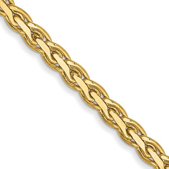 14K Yellow Gold Flat Wheat Chain Birmingham Jewelry Gold Chain Birmingham Jewelry
