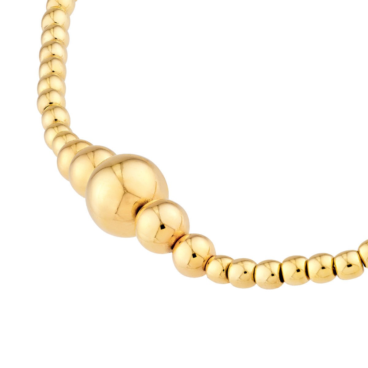 Birmingham Jewelry - 14K Yellow Gold Graduated Bead Adjustable Bracelet - Birmingham Jewelry