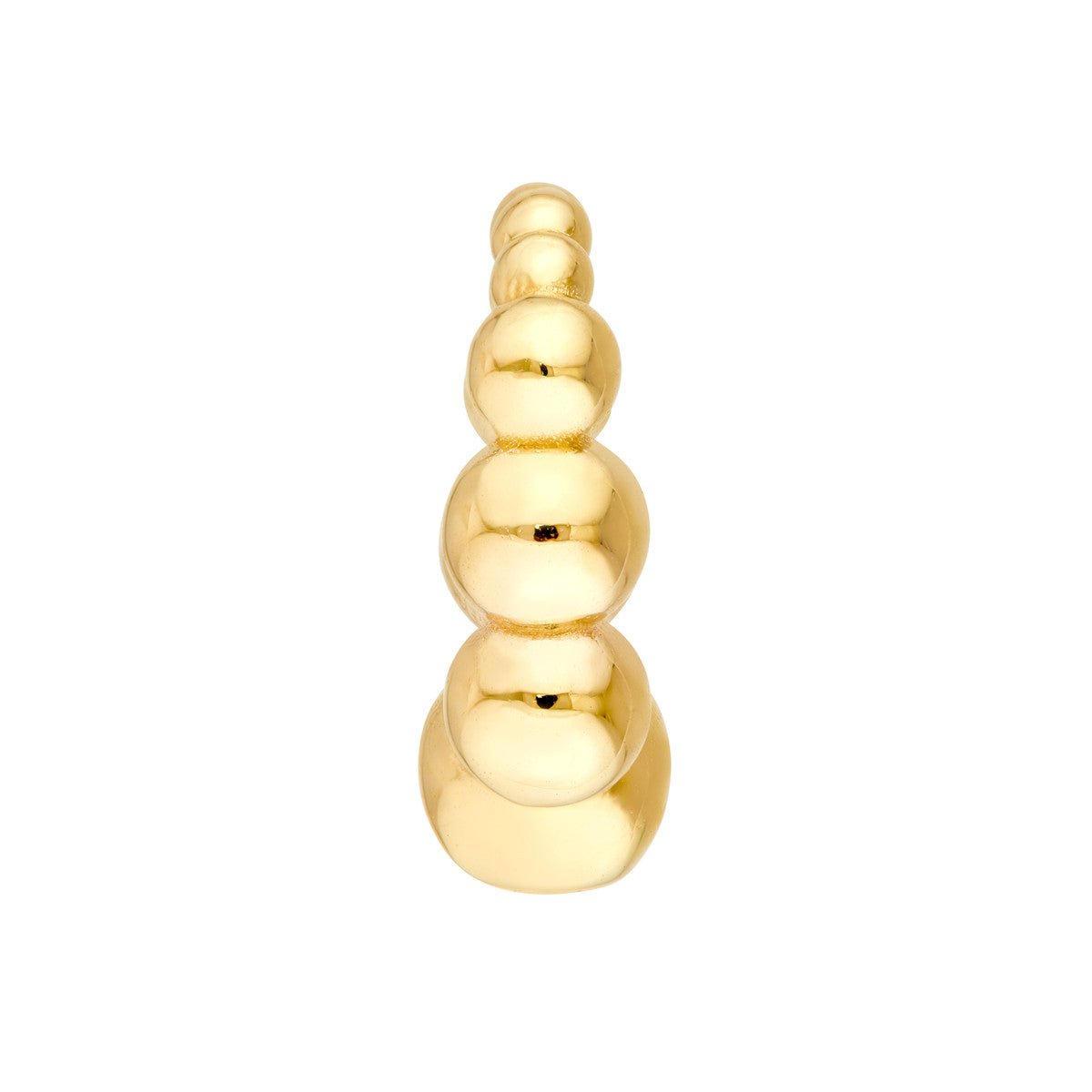 Birmingham Jewelry - 14K Yellow Gold Graduated Bead Hoop Earrings - Birmingham Jewelry