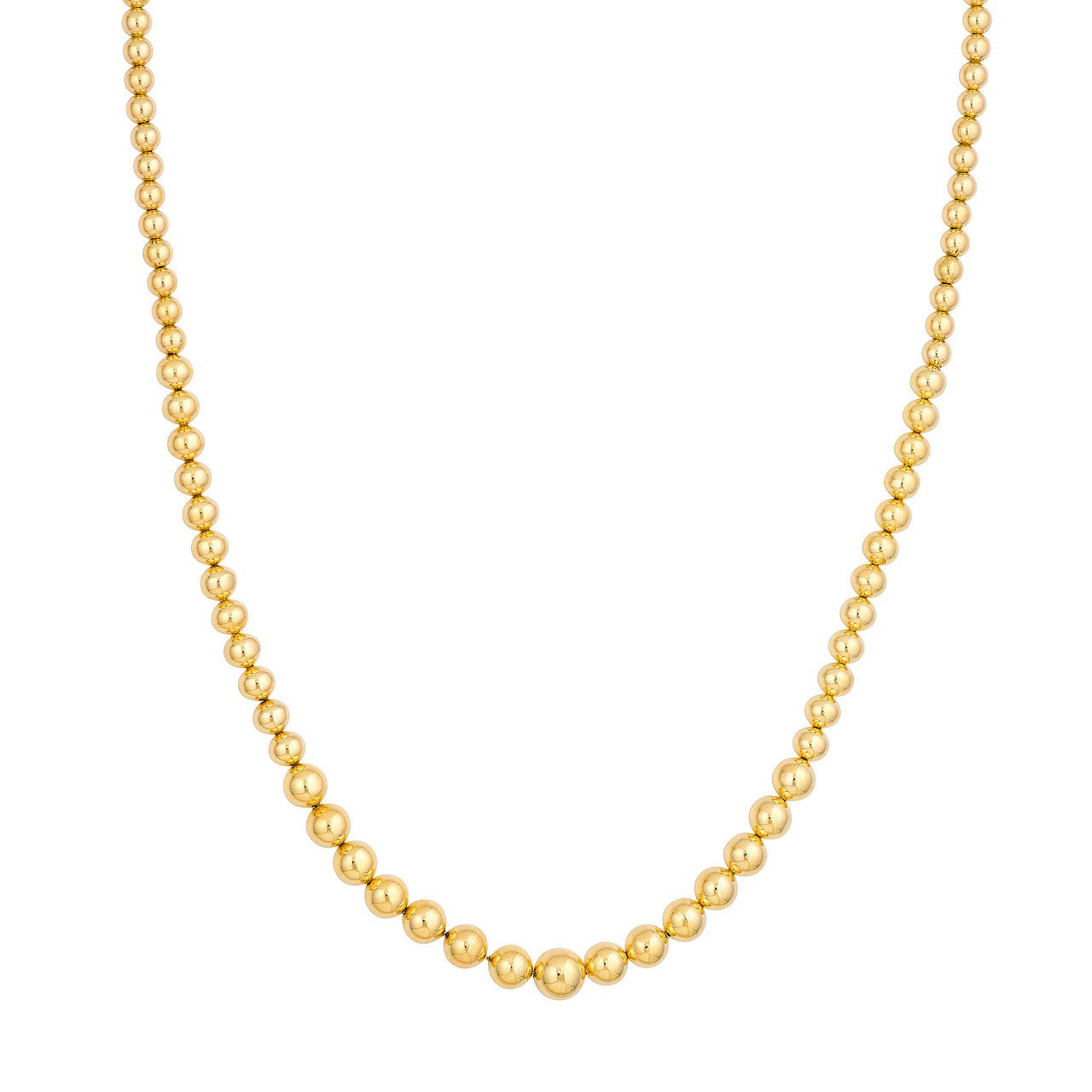 Birmingham Jewelry - 14K Yellow Gold Graduated Beaded Chain - Birmingham Jewelry