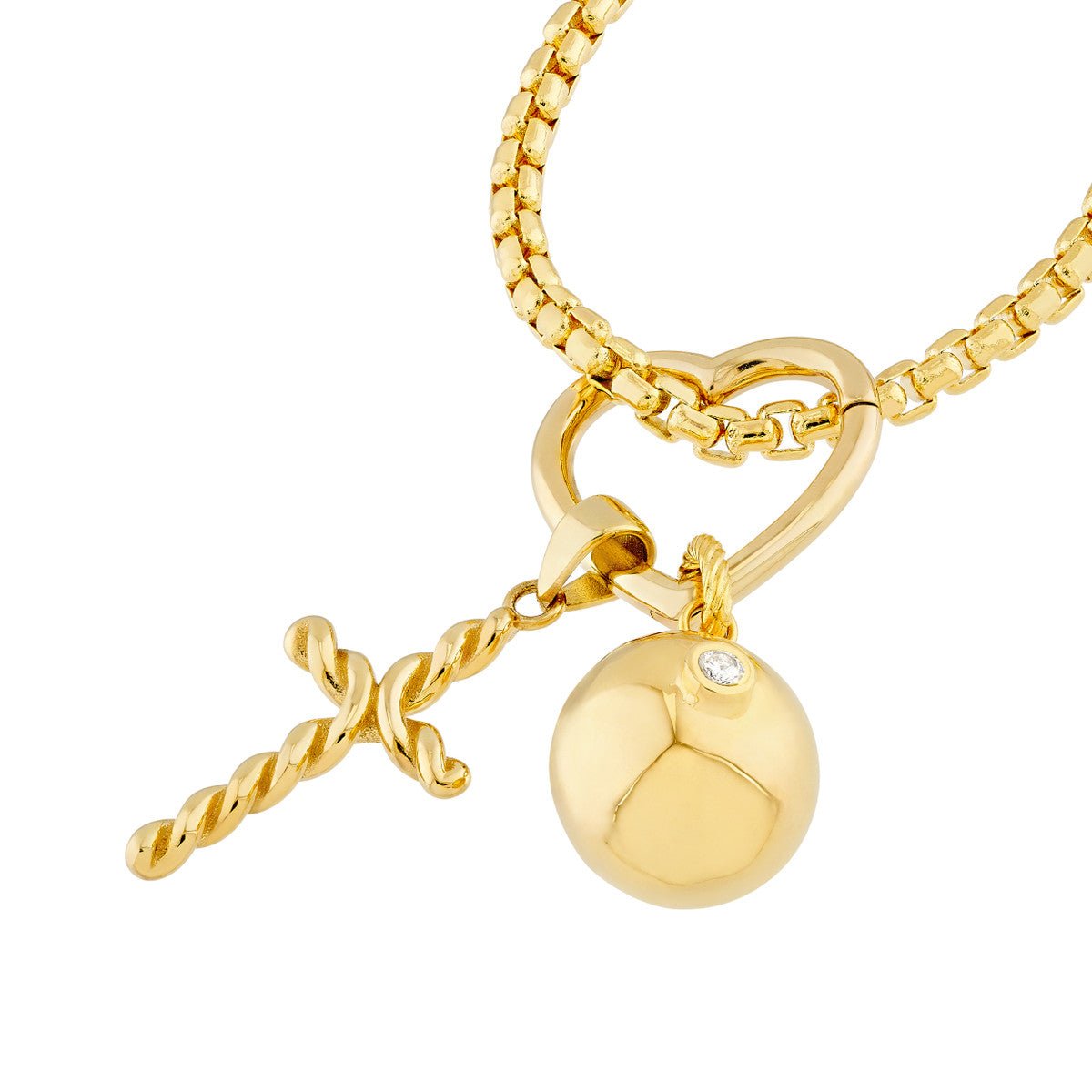 Birmingham Jewelry - 14K Yellow Gold Heart Snap Lock - Birmingham Jewelry