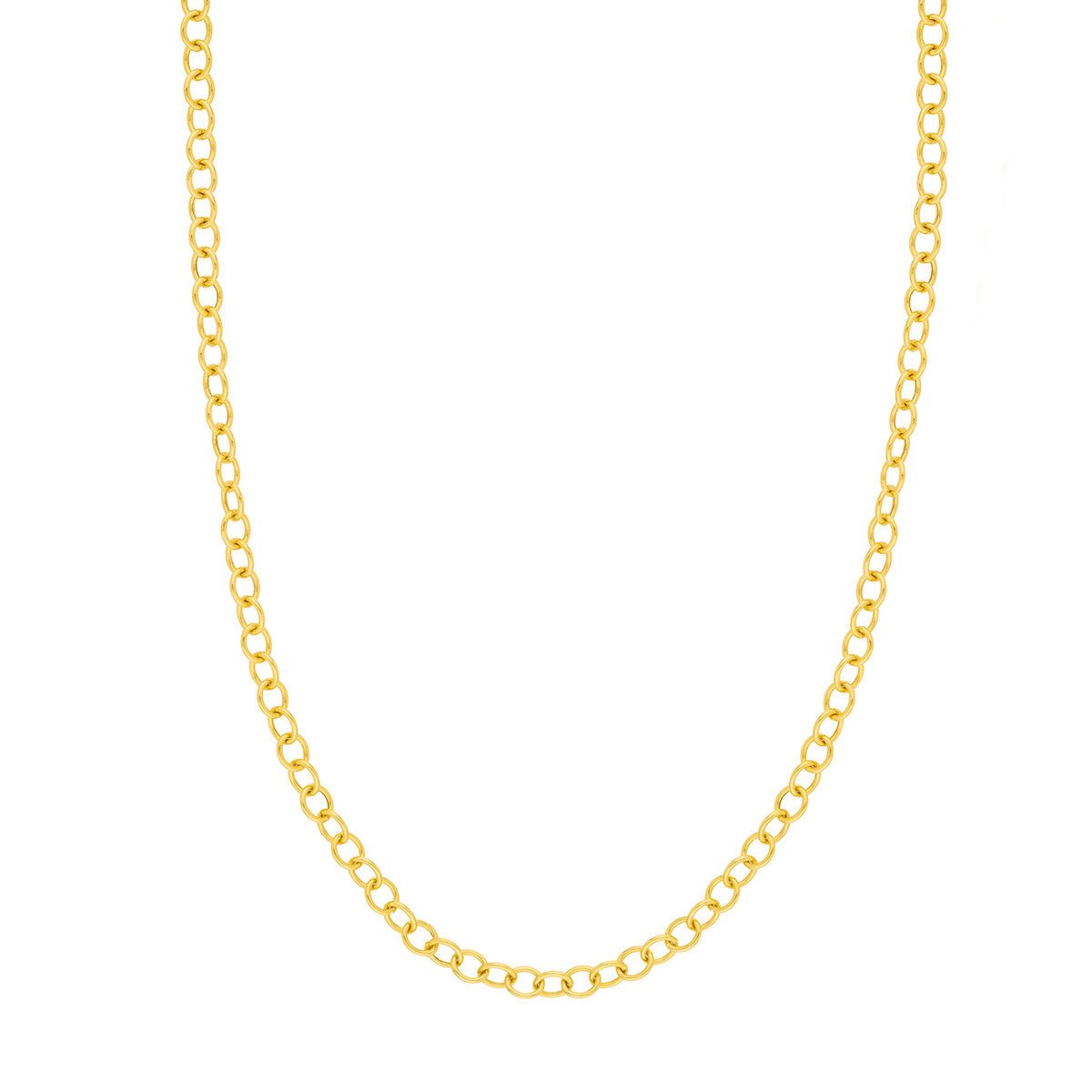 Birmingham Jewelry - 14K Yellow Gold Hollow Rounded Link Chain - Birmingham Jewelry