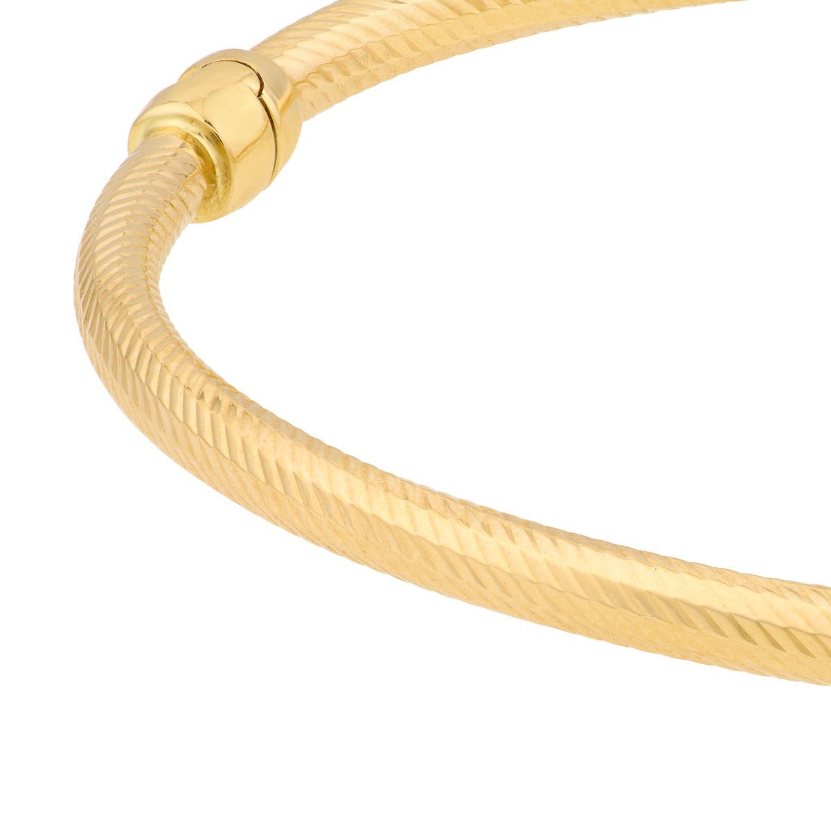 Birmingham Jewelry - 14K Yellow Gold Linear Pattern Bangle - Birmingham Jewelry