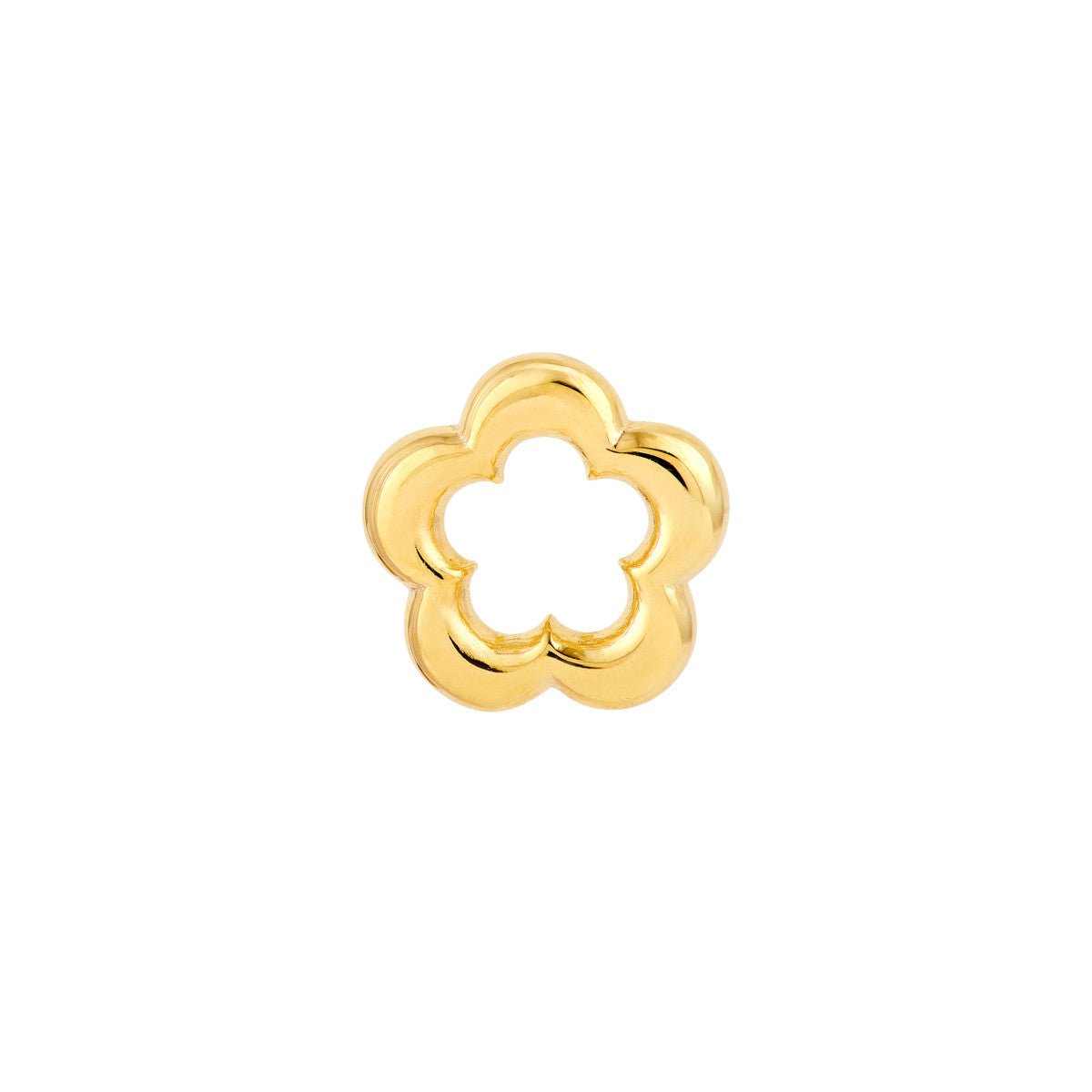 Birmingham Jewelry - 14K Yellow Gold Open Flower Stud Earrings - Birmingham Jewelry