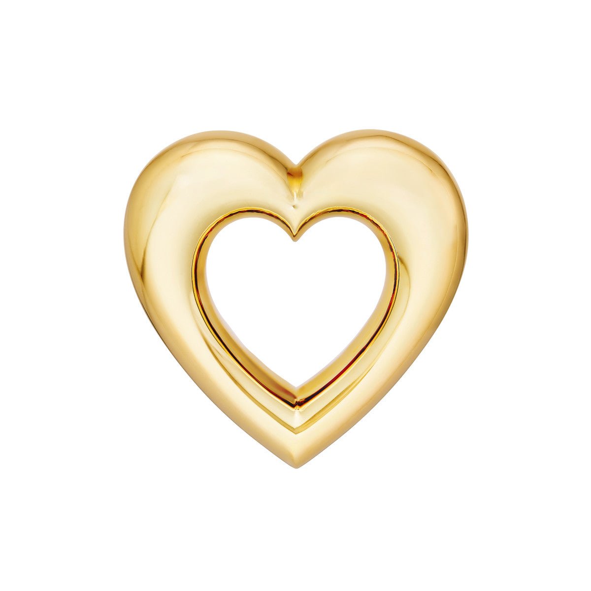 Birmingham Jewelry - 14K Yellow Gold Open Heart Stud Earrings - Birmingham Jewelry