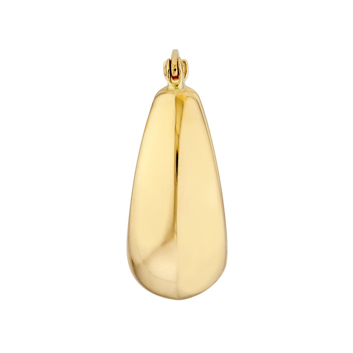 Birmingham Jewelry - 14K Yellow Gold Oval Pointed Teardrop Hoop Earrings - Birmingham Jewelry
