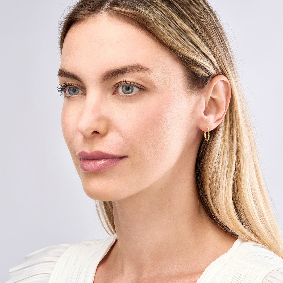 Birmingham Jewelry - 14K Yellow Gold Oval Twist Hoop Earrings - Birmingham Jewelry