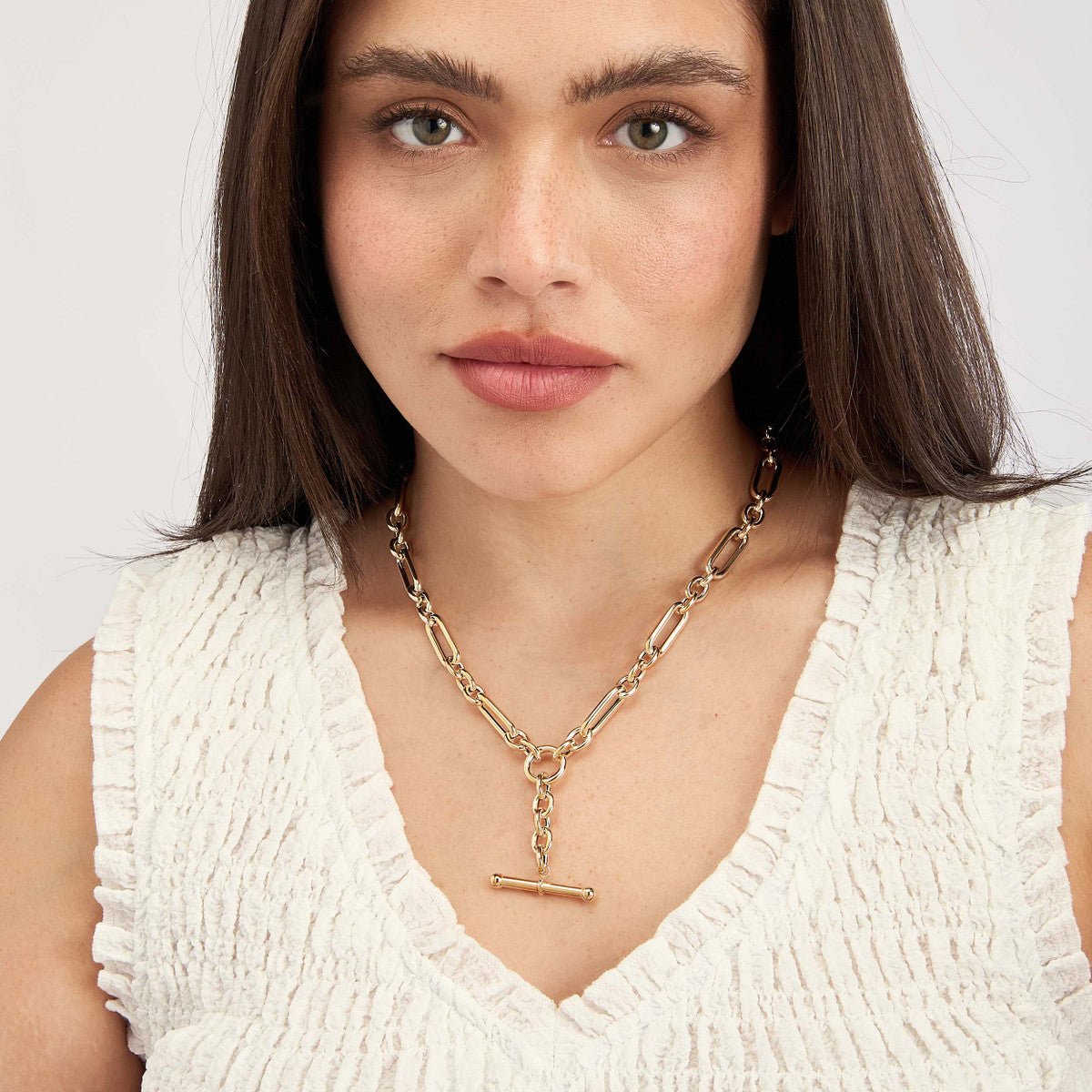 Birmingham Jewelry - 14K Yellow Gold Paperclip (3+1) Lariat Necklace - Birmingham Jewelry