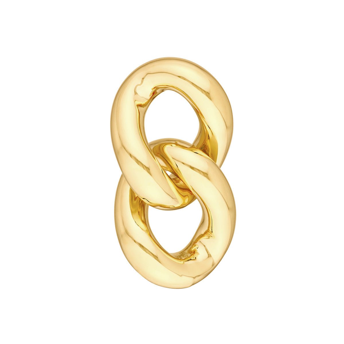 Birmingham Jewelry - 14K Yellow Gold Polished Curb Link Dangle Earrings - Birmingham Jewelry