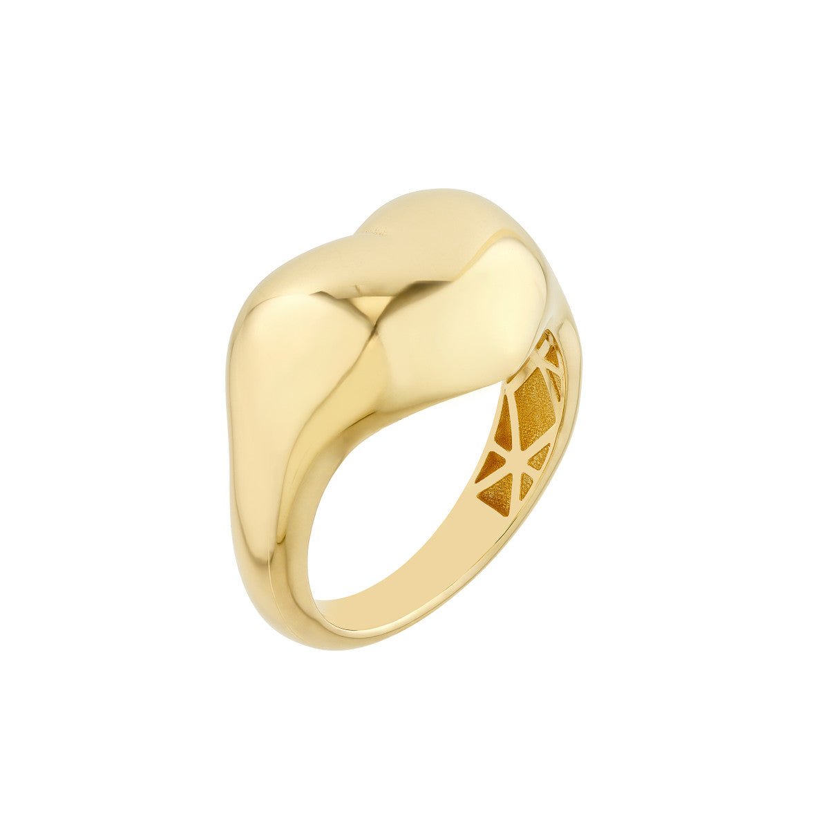 Birmingham Jewelry - 14K Yellow Gold Polished Puffed Heart Ring - Birmingham Jewelry