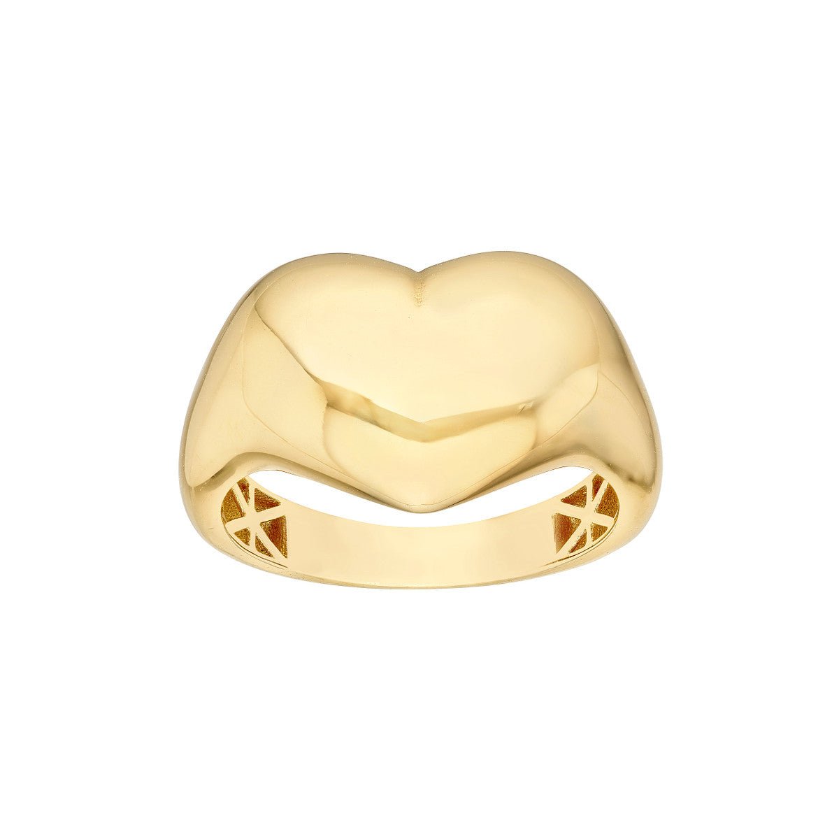 Birmingham Jewelry - 14K Yellow Gold Polished Puffed Heart Ring - Birmingham Jewelry