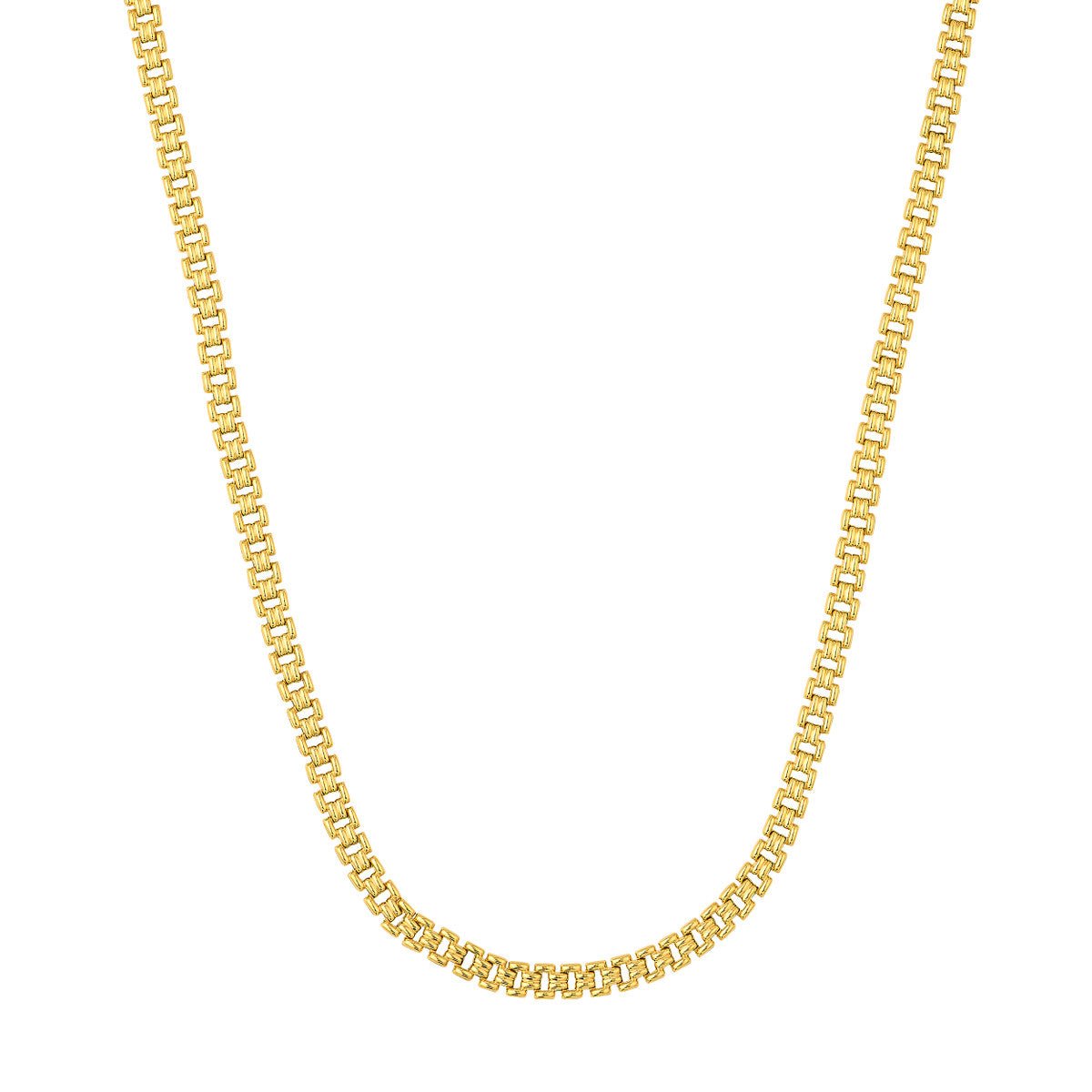 Birmingham Jewelry - 14K Yellow Gold Polished Railroad Link Chain - Birmingham Jewelry