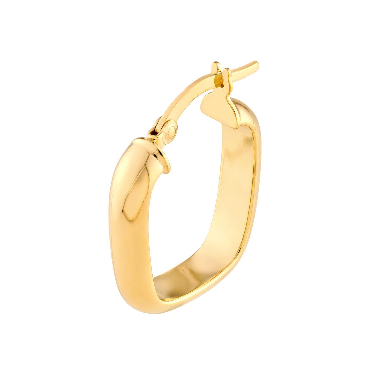 14K Yellow Gold Polished Square Hoop Earrings Birmingham Jewelry Earrings Birmingham Jewelry