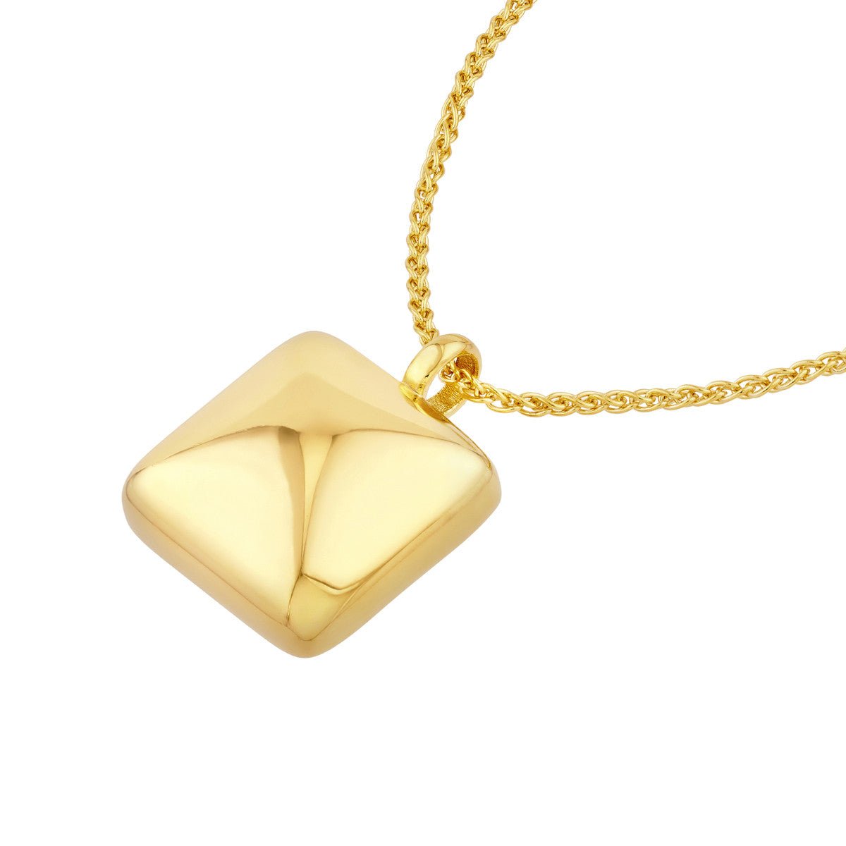 Birmingham Jewelry - 14K Yellow Gold Puffed Square Charm - Birmingham Jewelry
