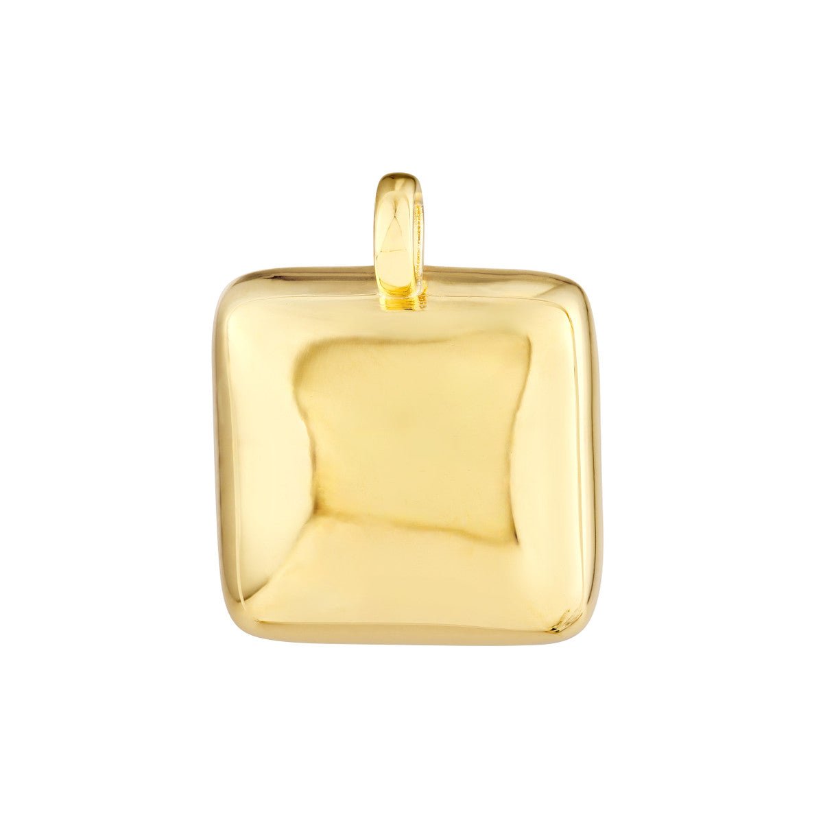 Birmingham Jewelry - 14K Yellow Gold Puffed Square Charm - Birmingham Jewelry