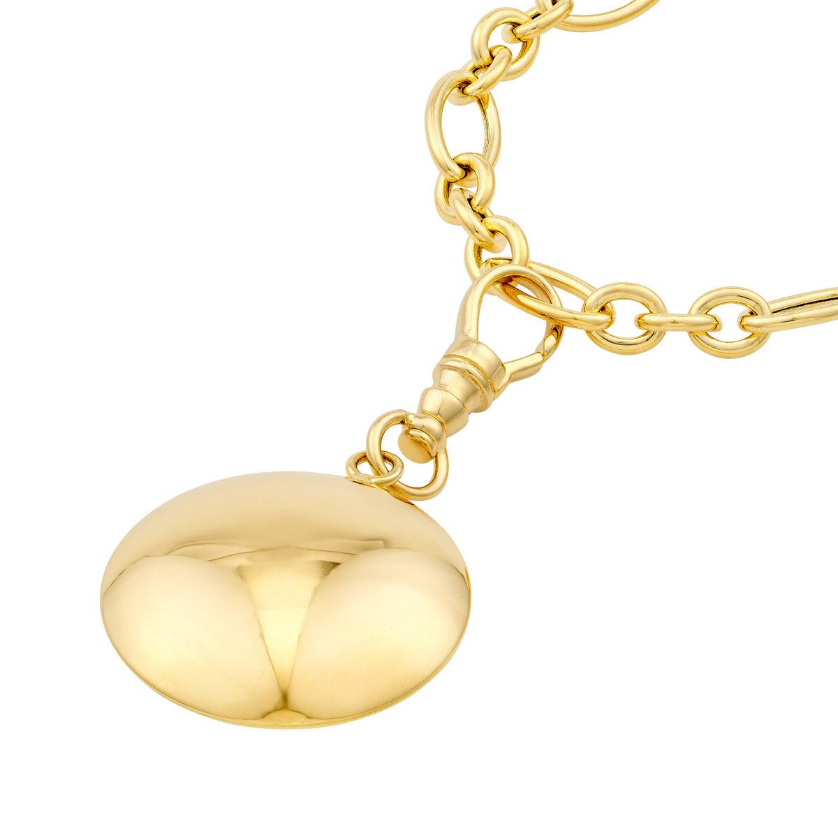 14K Yellow Gold Puffy Disc Pendant Birmingham Jewelry Pendant Birmingham Jewelry