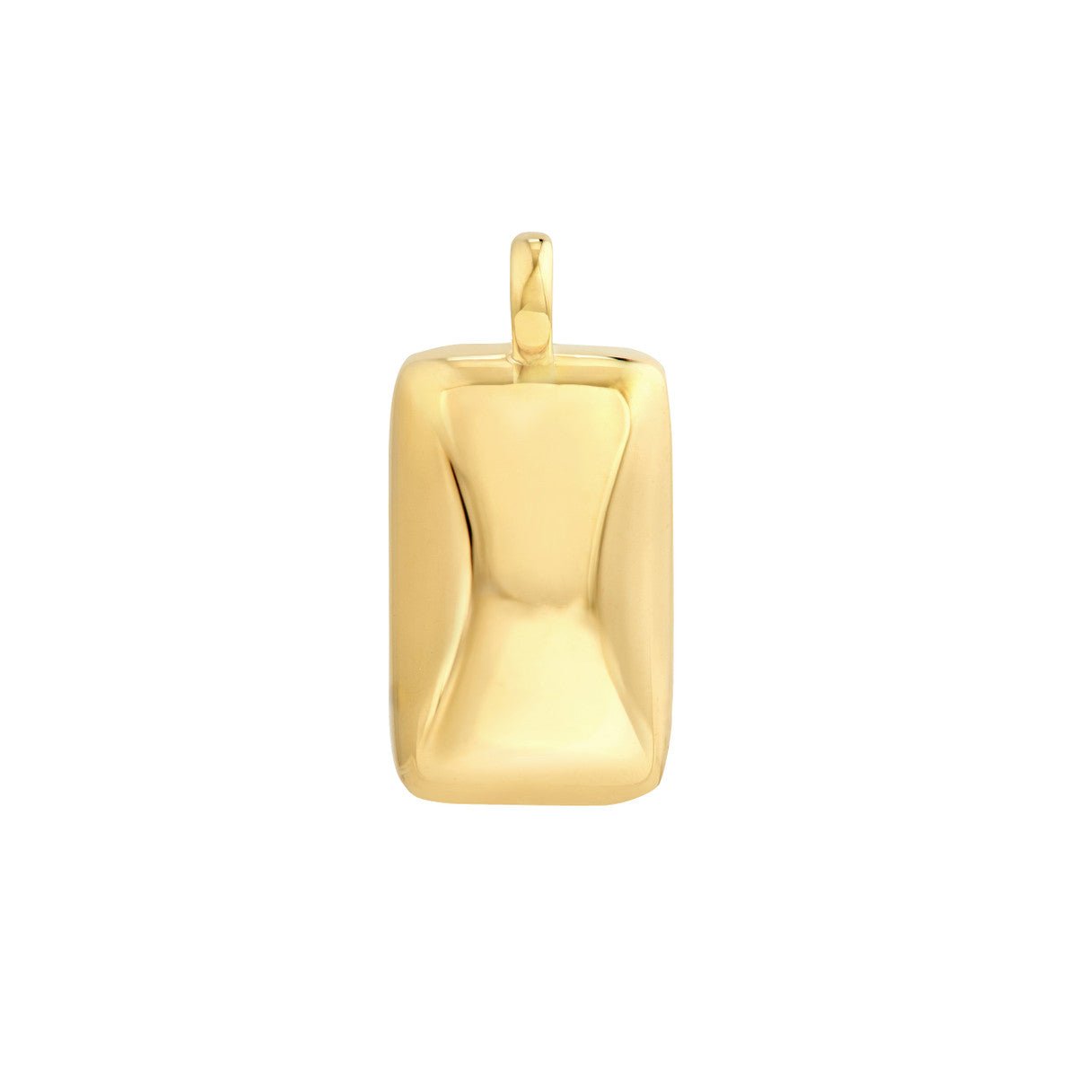 Birmingham Jewelry - 14K Yellow Gold Puffy Rectangle Pendant - Birmingham Jewelry