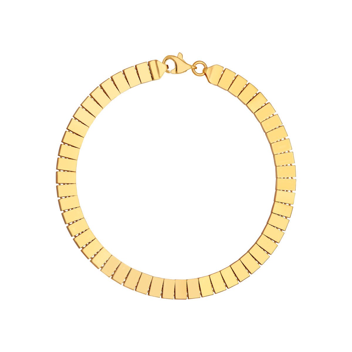 Birmingham Jewelry - 14K Yellow Gold Rectangular Link Bracelet - Birmingham Jewelry