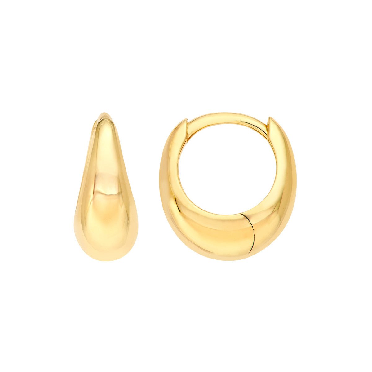 Birmingham Jewelry - 14K Yellow Gold Small Graduated Round Hoop Earrings - Birmingham Jewelry